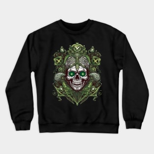Mystical skull with glowing eyes dark gothic themed Crewneck Sweatshirt